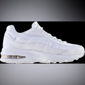 Nike Air Max 95 Triple White Kids Youth 6.5Y Sneakers iridescent pearl